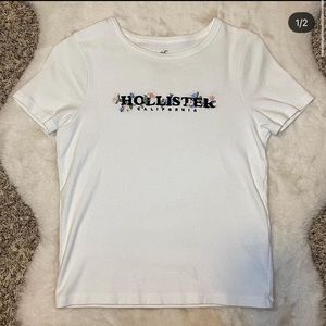 Hollister Logo Floral Top Size Small